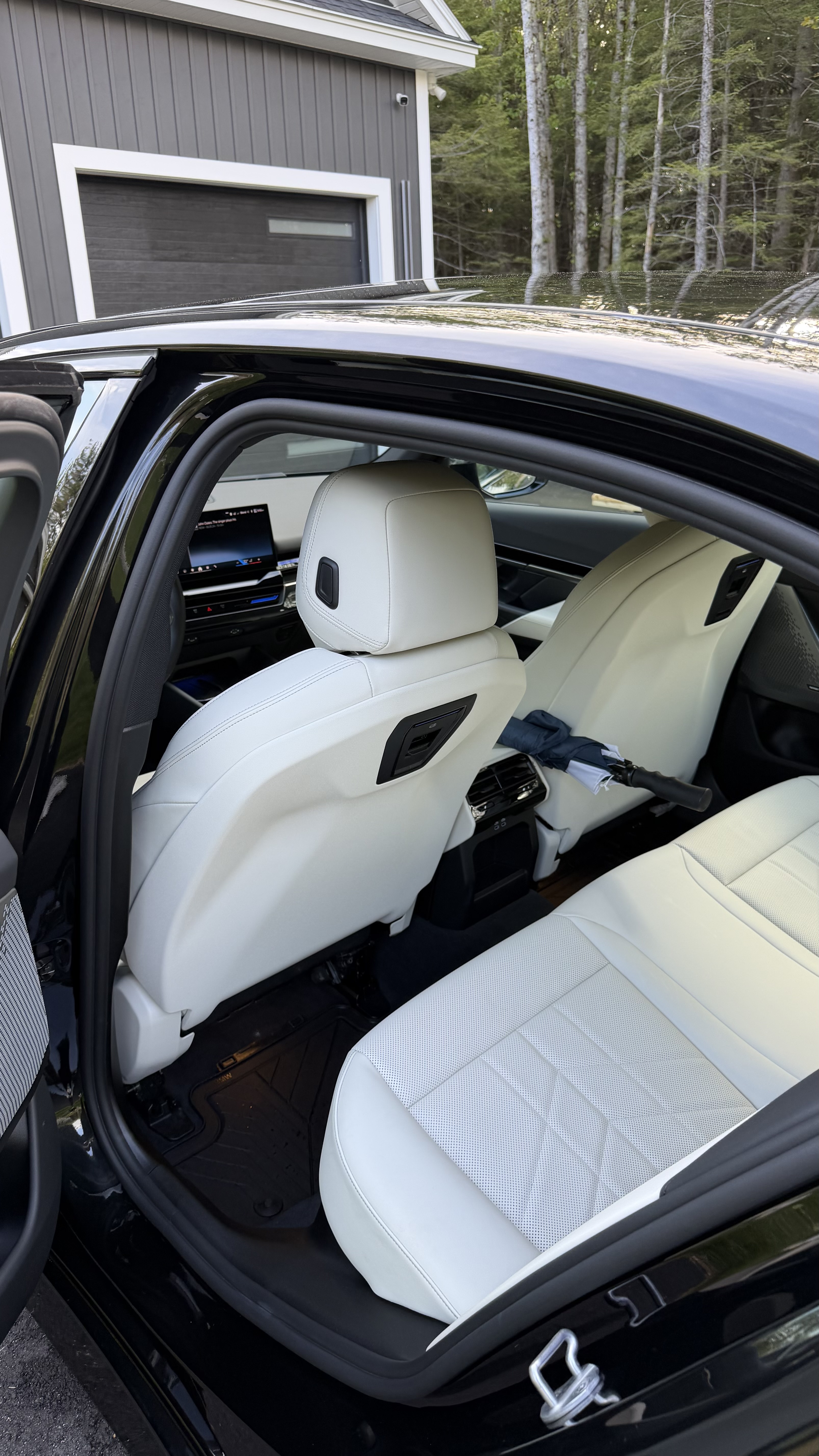 Cream leather interior detail