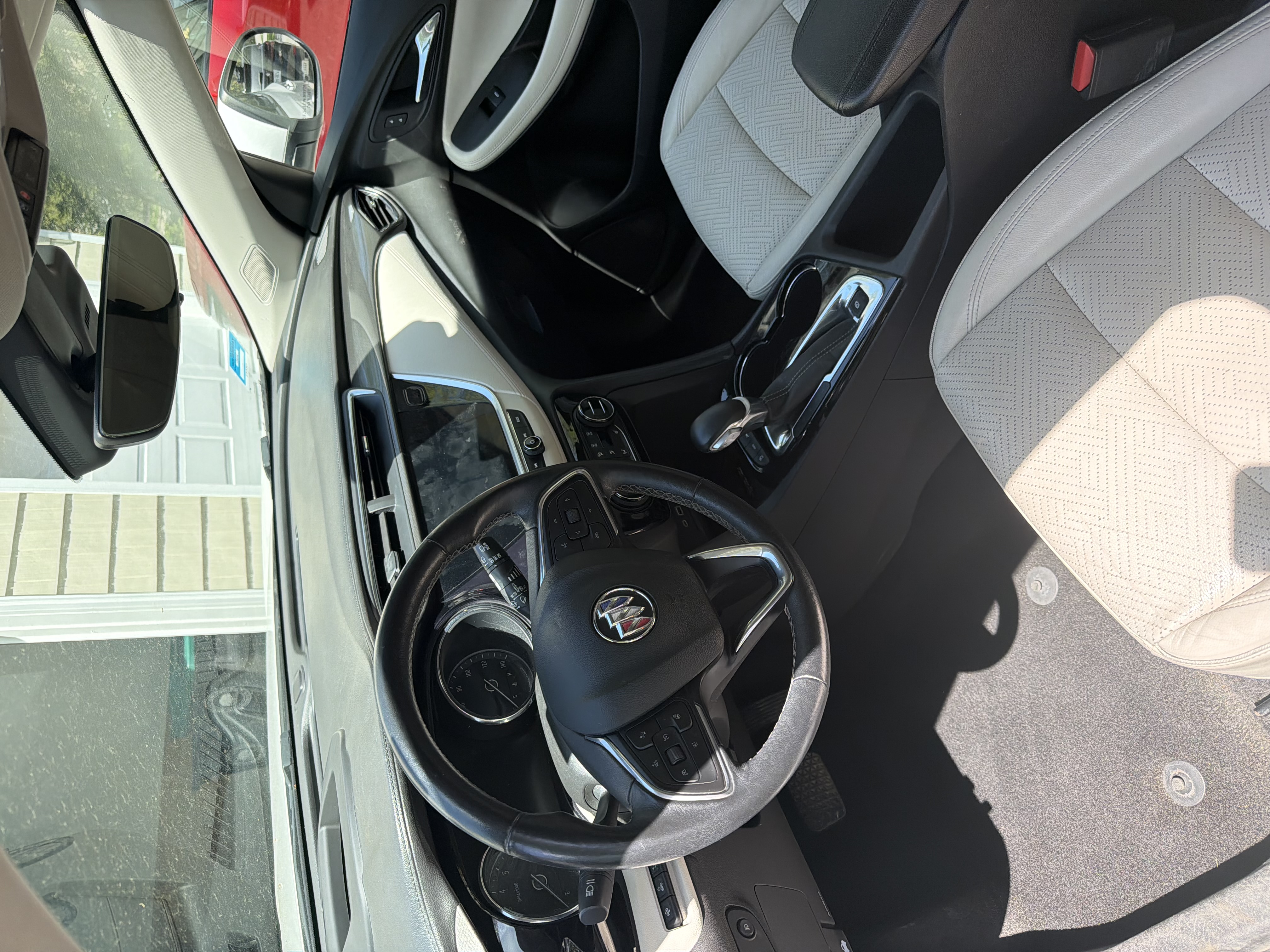 Steering wheel close-up