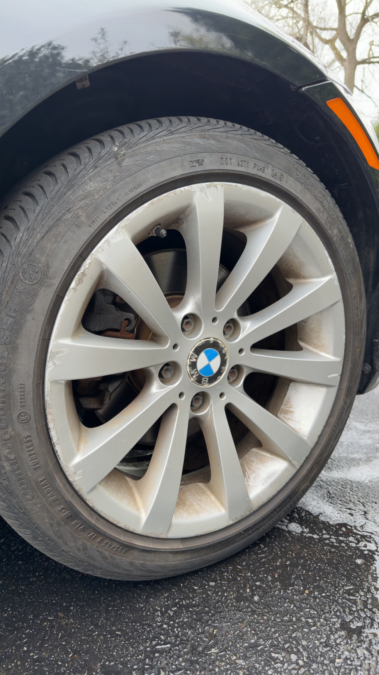 Clean alloy wheel close-up